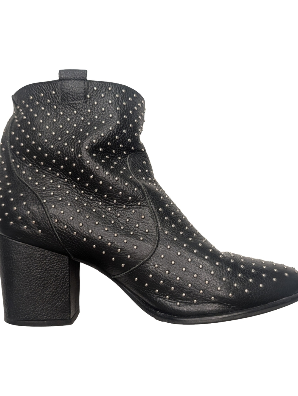 Rebecca Minkoff Sierra Studded Leather Block Heel Booties Size 8.5